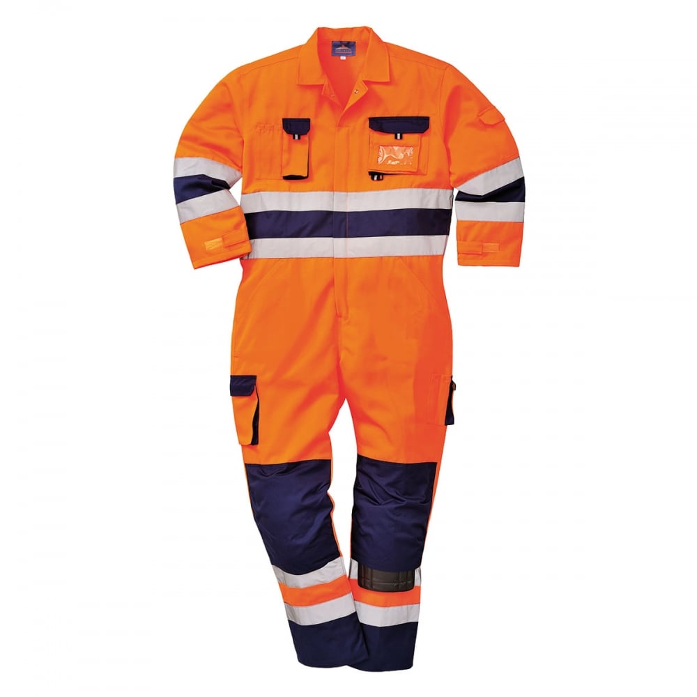Texo Hi Visibility Coverall Orange/Navy 2XL *One Size Only - Outlet Store*