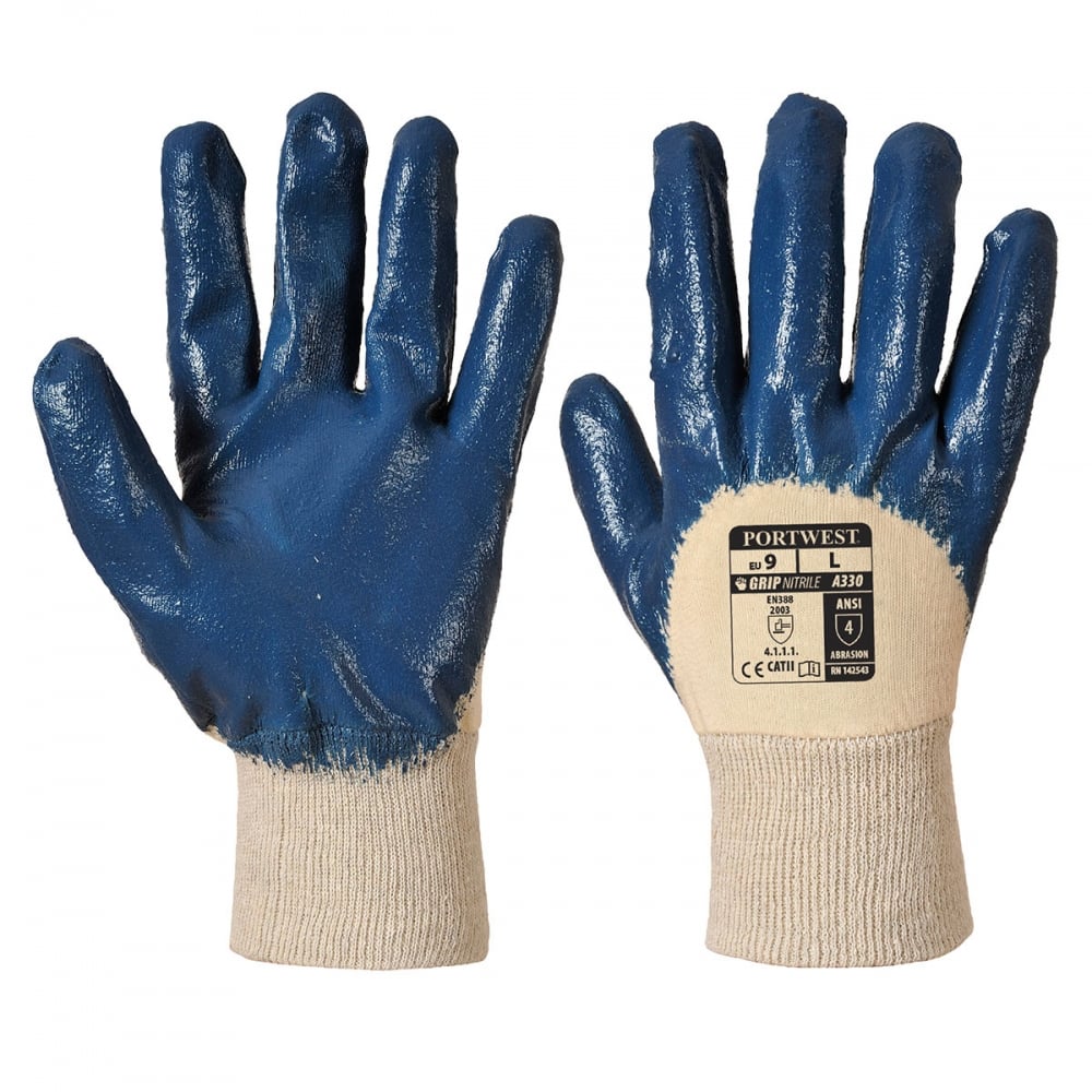 Nitrile Light Knitwrist Glove Navy M *One Size Only - Outlet Store*