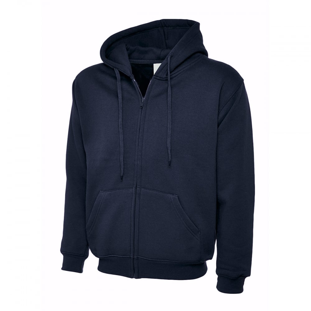 UC504 Adults Classic Full Zip Hooded Sweatshirt Navy XS *One Size Only - Outlet Store*