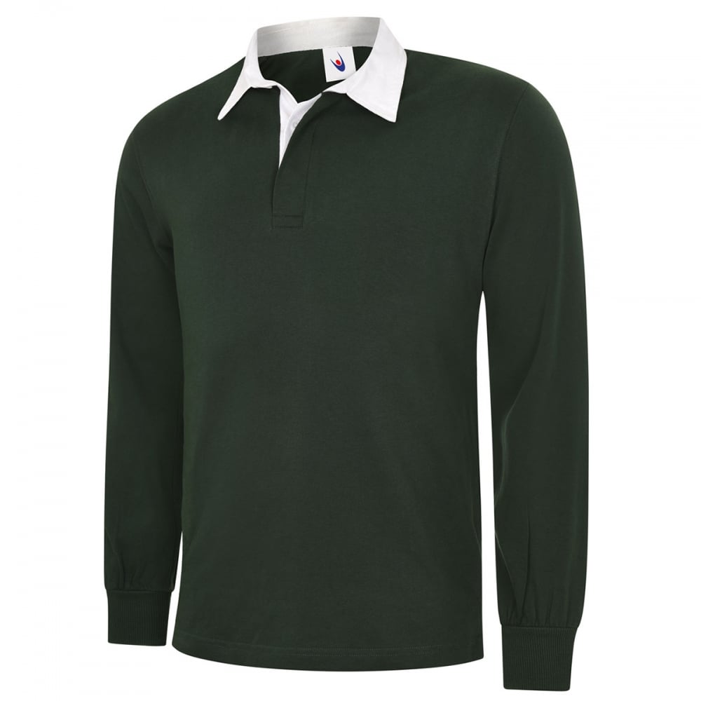 UC402 Classic Rugby Shirt Green XL *One Size Only - Outlet Store*