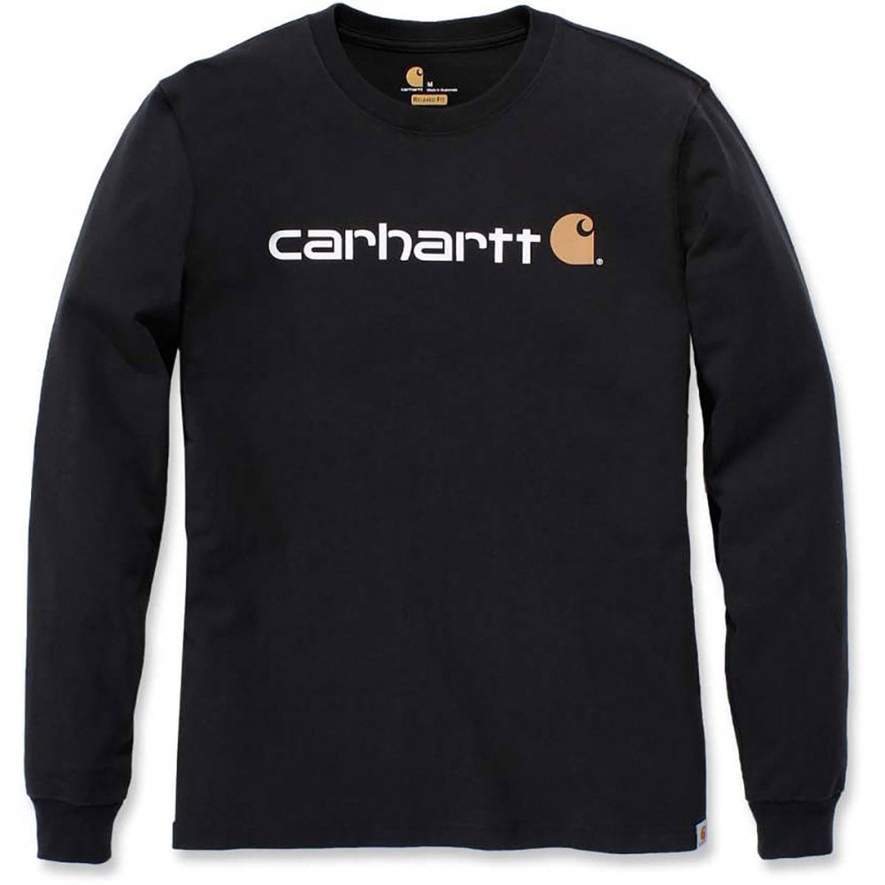 104107 Core Logo T-Shirt Long Sleeve Black/Gray 2XL *One Size Only - Outlet Store*