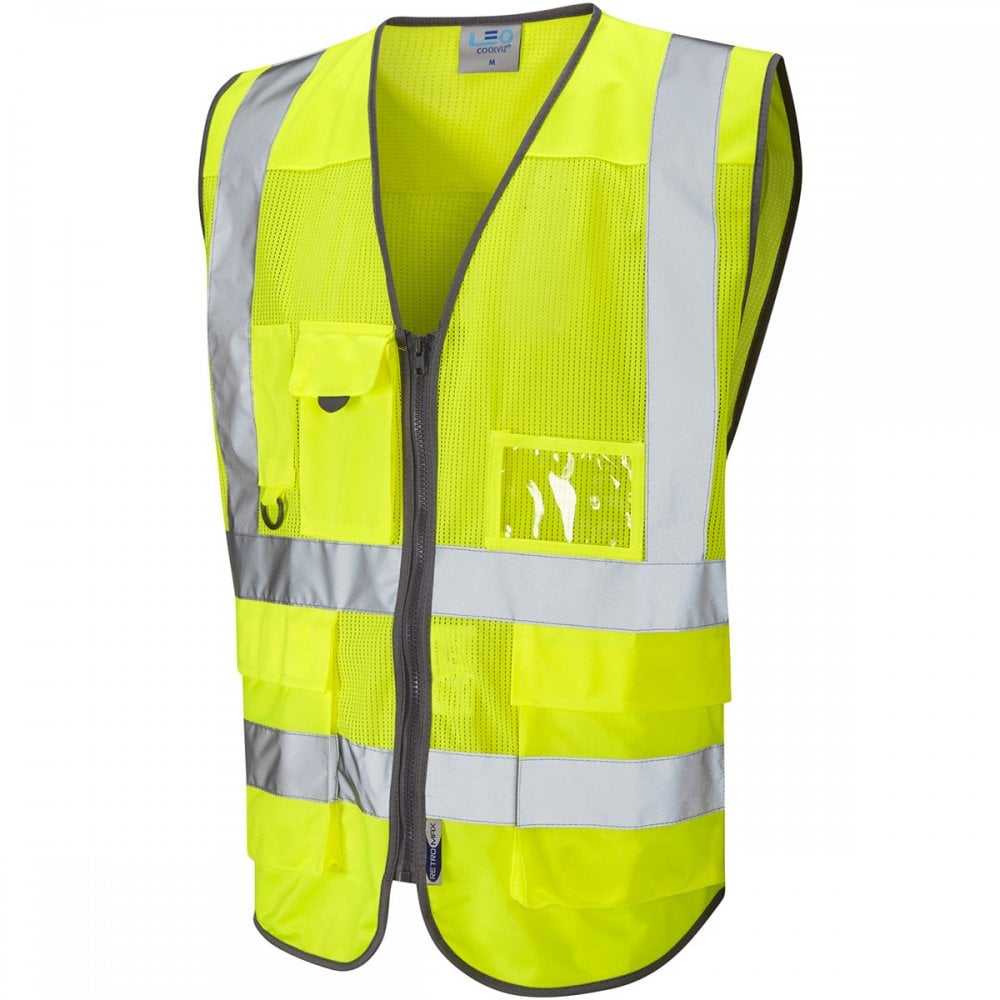 W20 Cobbaton ISO 20471 Class 2 Coolviz Superior Waistcoat Hi-Vis Yellow XL *One Size Only - Outlet Store*