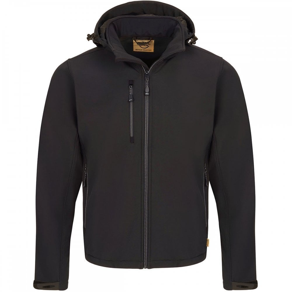 4100R Gannet EarthPro Softshell Jacket (GRS - 92% Recycled Polyester) Black 4XL *One Size Only - Outlet Store*
