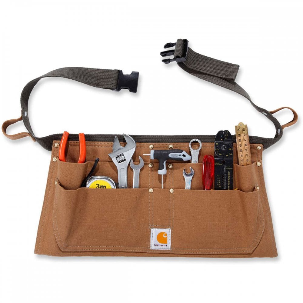 106668 A09 Firm Duck Half Apron Carhartt Brown XL *One Size Only - Outlet Store*