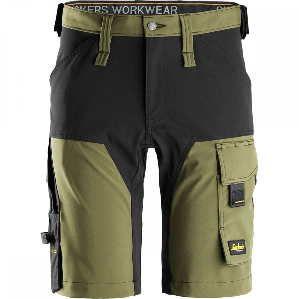 6173 AllroundWork 4-way Stretch Shorts Khaki Green/Black 38" *One Size Only - Outlet Store*