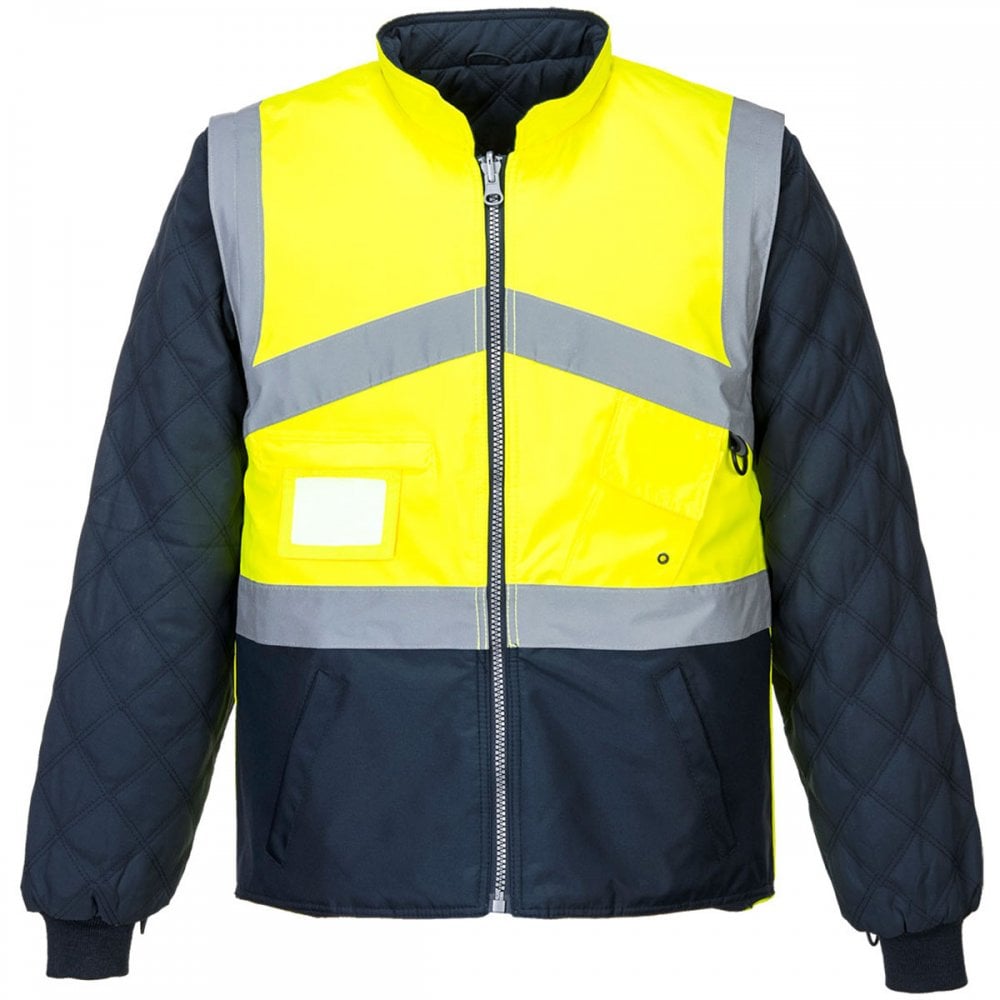Hi Visibility 2-Tone Jacket Yellow/Navy L *One Size Only - Outlet Store*