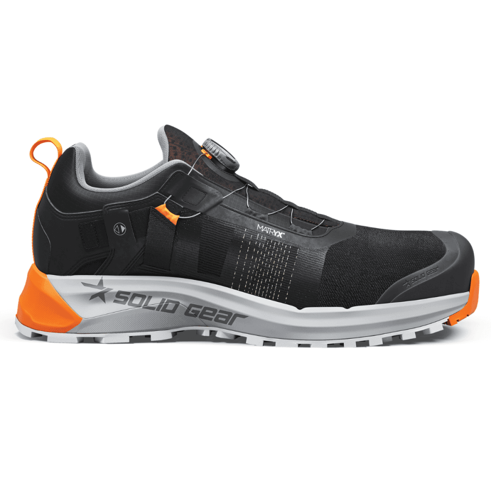 Solid Gear SG80126 Haze 2 Fly Low Safety Shoe UK12 - EU47 - US13 Black/Orange *One Size Only - Outlet Store*