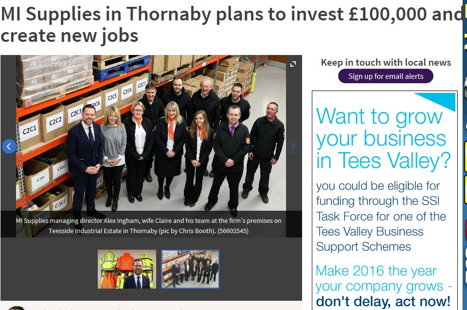 £100K investment in to MI growth