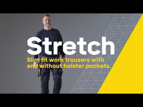 6241 AllroundWork Slim Fit Trousers Holster Pockets Steel Grey