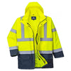 Essential 5in1 Hi-Vis Jacket Yellow/Navy L *One Size Only - Outlet Store*