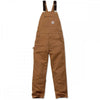 102776 Heavyweight Duck Bib Overall - Relaxed Fit Carhartt Brown 32" 50" *One Size Only - Outlet Store*
