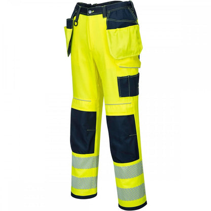 PW3 T501 Vision Hi-Vis Holster Trousers Yellow/Navy