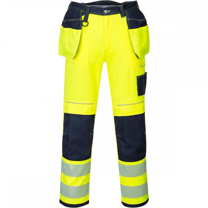PW3 T501 Vision Hi-Vis Holster Trousers Yellow/Navy