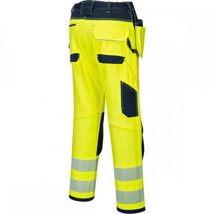 PW3 T501 Vision Hi-Vis Holster Trousers Yellow/Navy