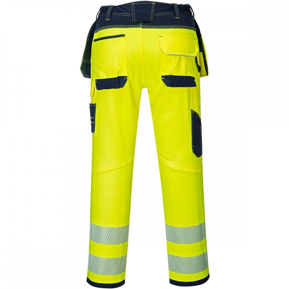 PW3 T501 Vision Hi-Vis Holster Trousers Yellow/Navy