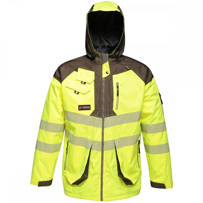 TRA340 Mens Hi-Vis Waterproof Reflective Parka Jacket