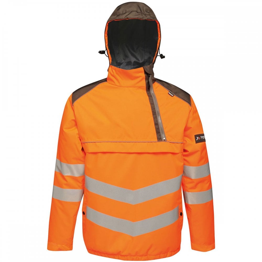 TRA316 Mens Hi-Vis Waterproof Reflective Overhead Bomber Jacket