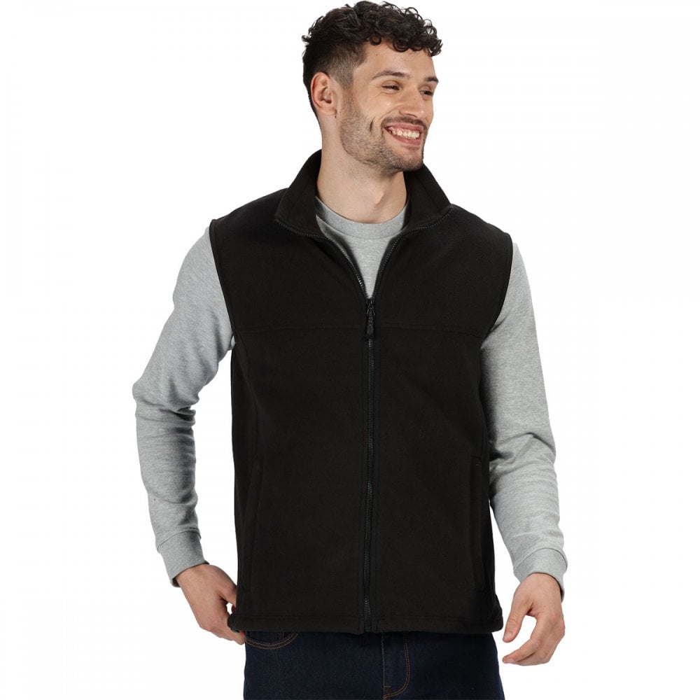 TRA700 Mens Haber II Fleece Bodywarmer Black L *One Size Only - Outlet Store*
