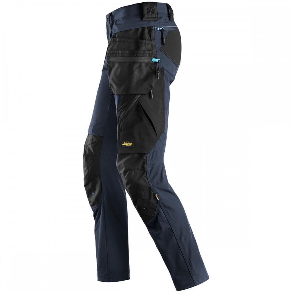 6208 LiteWork Trousers+ 4 Way Stretch Detachable Holster Pockets Navy/Black - Slim Fit