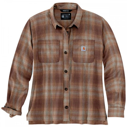 105574 Womens Midweight Flannel Long Sleeve Plaid Shirt