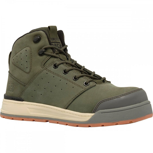 3056 Lace Zip S1 Safety Boot Olive