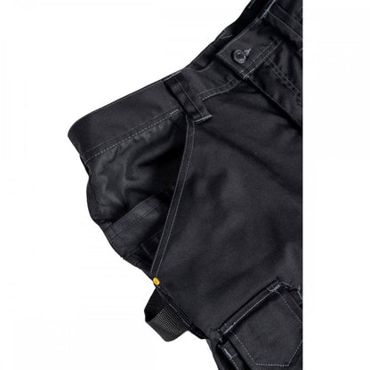 1810084 Essentials Stretch Knee Pocket Black - Slim Fit, Cordura Refinforced