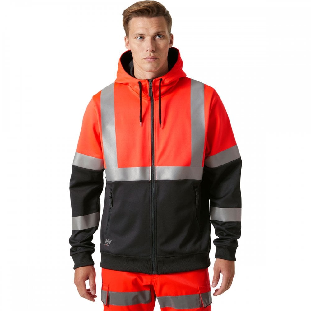 79259 Addvis Zip Hoodie Class 1 Red/Ebony 4XL *One Size Only - Outlet Store*