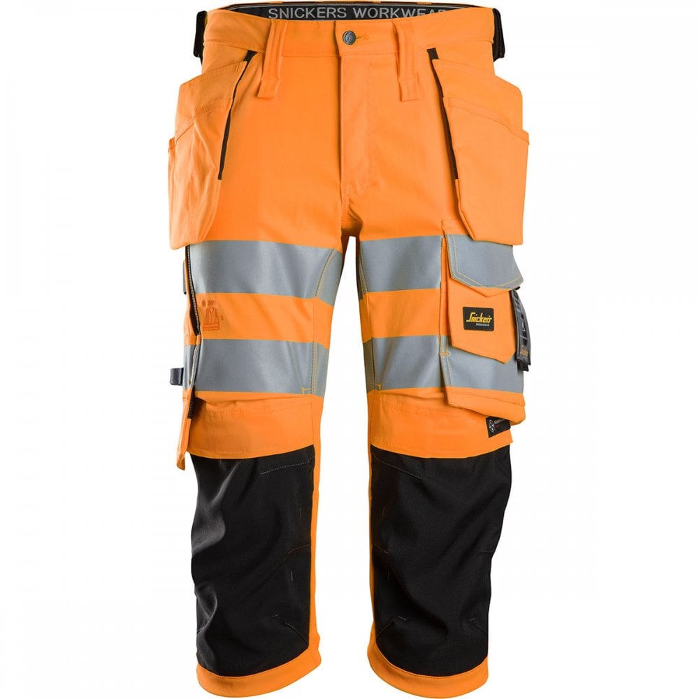 6138 High-Vis Class 1/2 Stretch Pirate Shorts Holster Pockets High-Vis Orange/Black 35" *One Size Only - Outlet Store*