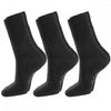 9214 Cotton Socks 3-Pack Black UK4-6 - EU37-40 *One Size Only - Outlet Store*