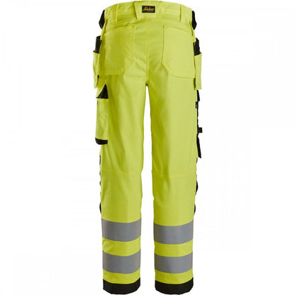 6743 Womens High-Vis Class 2 Stretch Trousers Holster Pockets