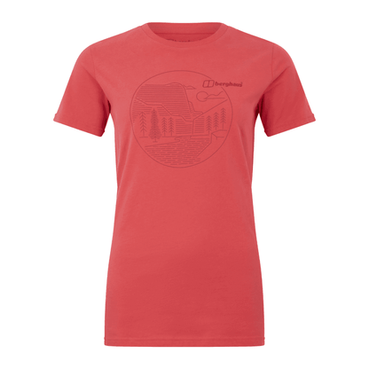 4-A001301 Linear Landscape T Shirt Womens