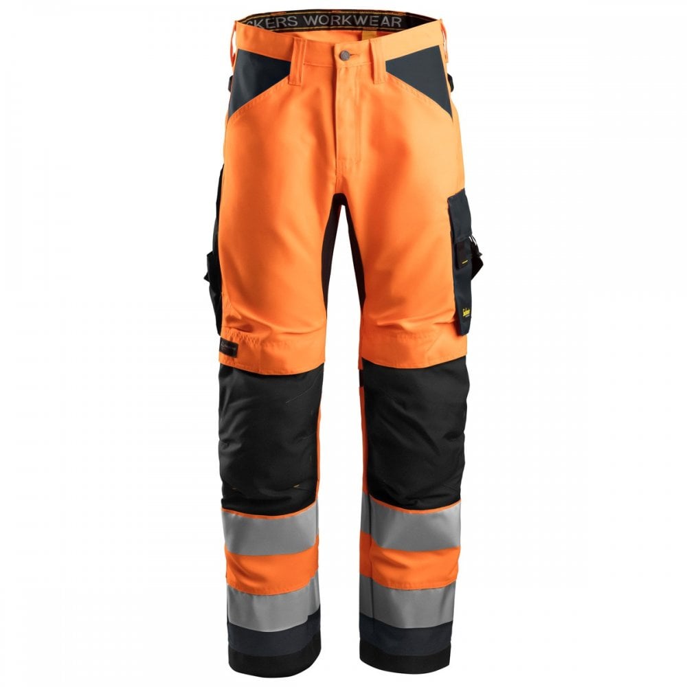 6331 AllroundWork High-Vis Work Trousers+ Class 2 Orange 30" 31" *One Size Only - Outlet Store*