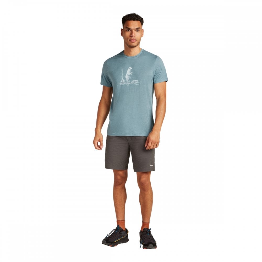 Mens Merino 150 Tech Lite Short Sleeve T-Shirt Polar Paddle
