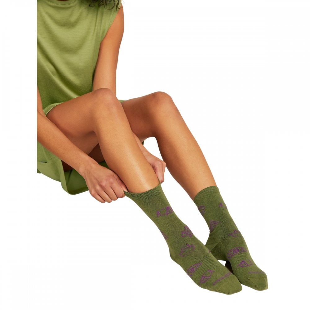 Womens Merino Lifestyle Ultralight Crew Socks Camp Essential