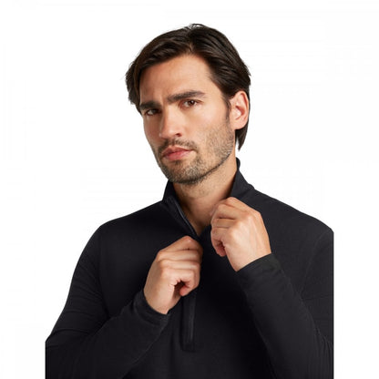 Mens Merino Blend Core Heavyweight Long Sleeve Half Zip Thermal Top