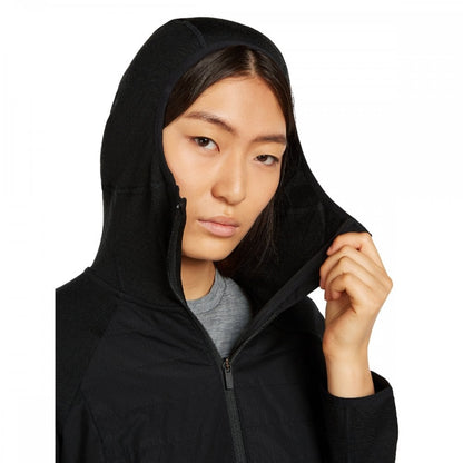 Womens Merino Blend Quantum Hybrid Long Sleeve Zip Hoodie