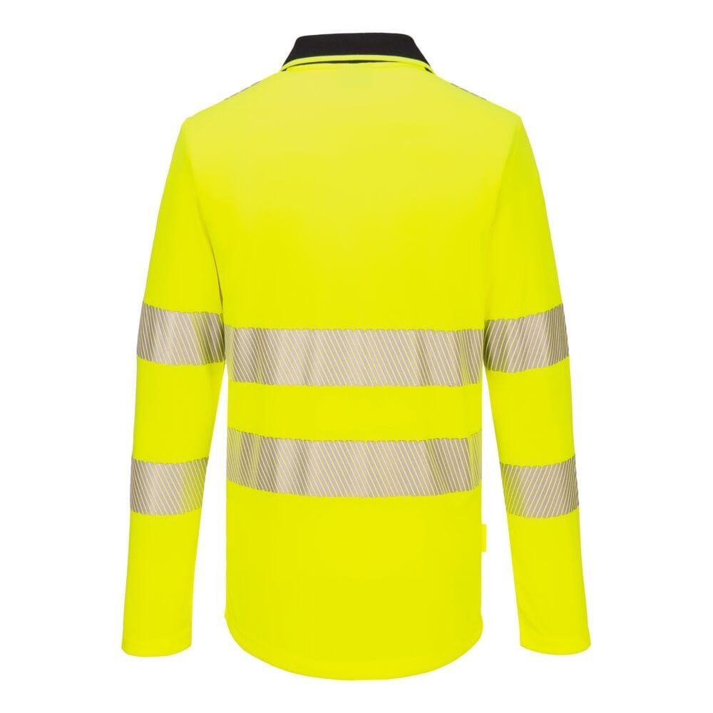 DX419 DX4 Hi-Vis Zip Polo Shirt L/S