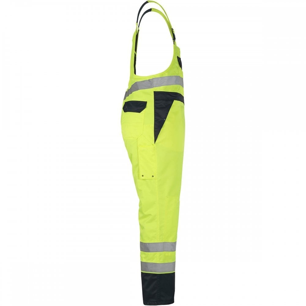 07092 Wels Safe Image Bib & Brace Over Trousers Hi-Vis Yellow/Navy XL *One Size Only - Outlet Store*