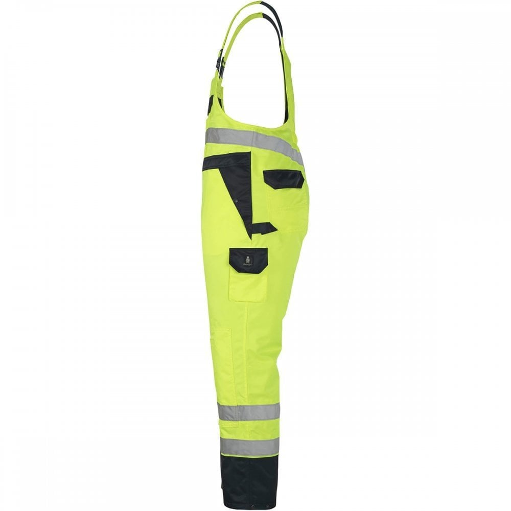 07092 Wels Safe Image Bib & Brace Over Trousers Hi-Vis Yellow/Navy XL *One Size Only - Outlet Store*